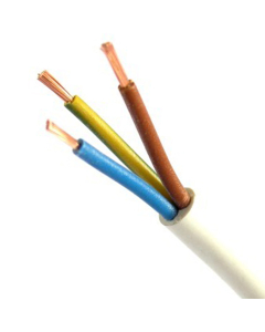 AC Cable OMY H03VV-F OMY żo 3x0.75mm 300V White 1