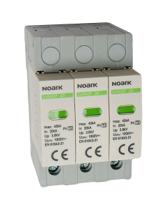 Noark 112894 Ex9UEP 20 3P 1200 (N) DC T2 C Surge Protective Device 0