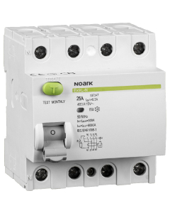Noark 108366 RCCB Ex9L-N 4P 40A A 100mA AC Residual Current Circuit Breaker 1