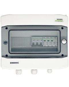 Zineric ZIN-BOX Solar Distribution Box AC 11-12kW 3PH B25 SPD T1T2 6
