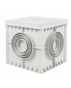 Zineric Ground Inspection and Measuring Chamber Small 20x20cm RAL 7035 Grey
